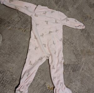 Adorable Pink and Gray Kids One Piece Sleeper